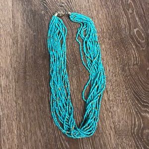 Teal beaded necklace!
